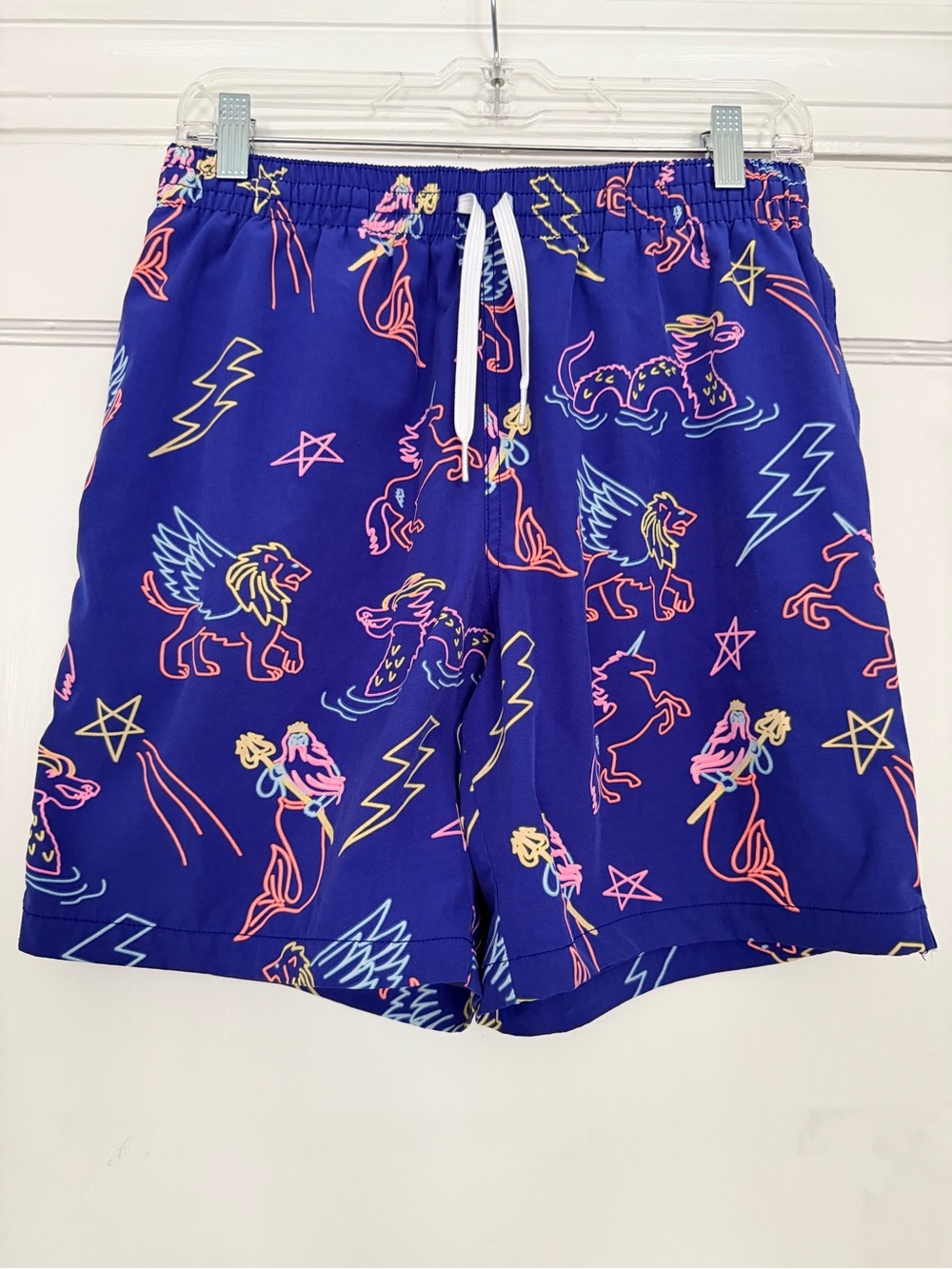 Chubbies Neon Lights Mythical Creatures swim trunks men’s M